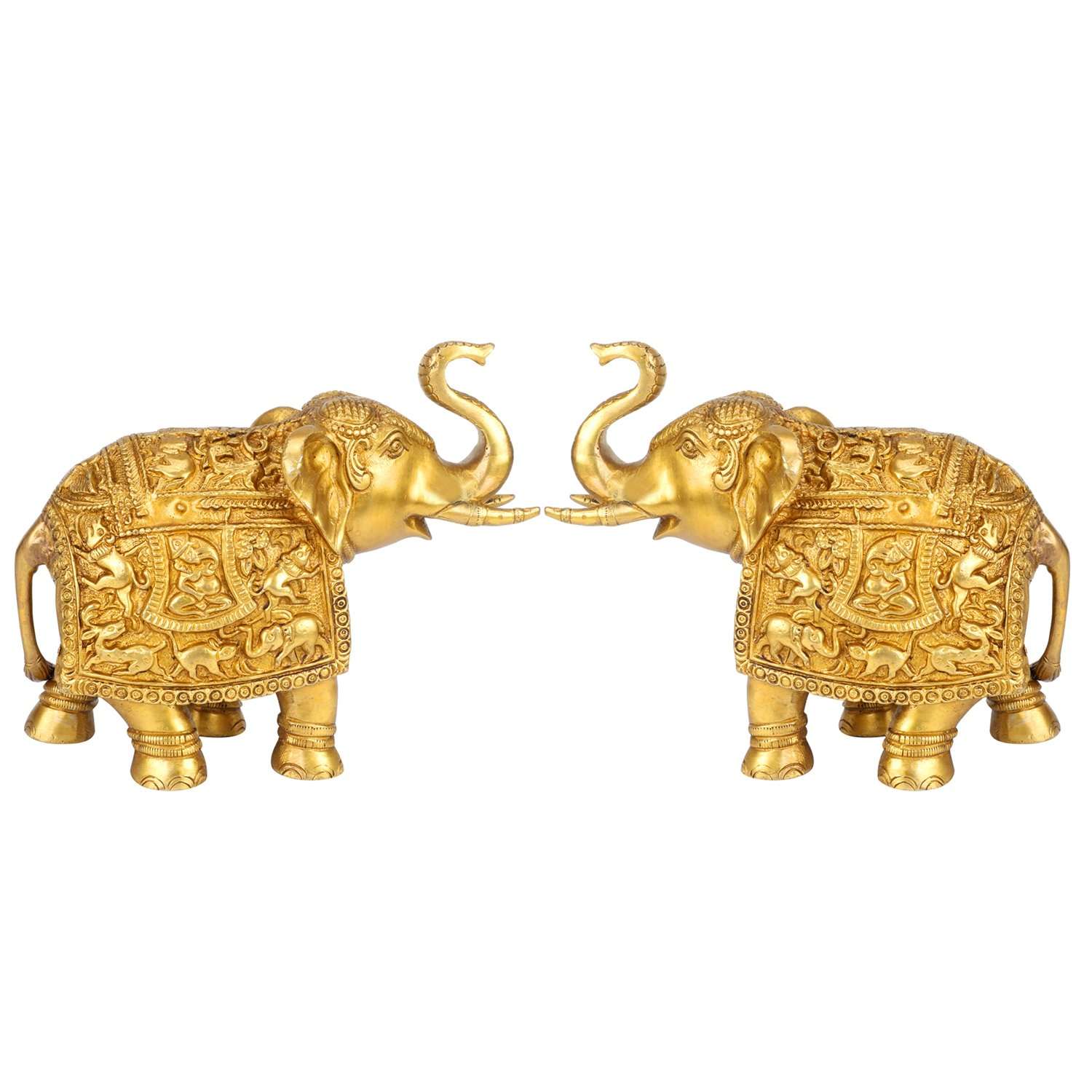 Brass Elephant Pair (2 Pcs)