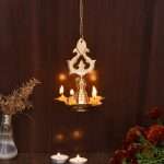 Brass Hanging Diya Lamp for Puja