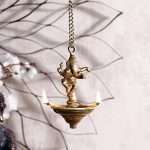 Dancing Ganesha Brass Hanging Oil Wick Diya