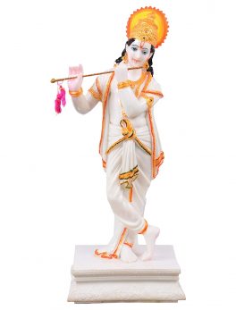Marble Krishna idols Multicolor 17 Inch
