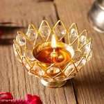 Lotus Shape Crystal Akhand Diya