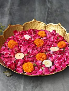 Decorative Lotus Urli Bowl for home