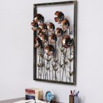 Iron Framed Leaf Wall Hanging