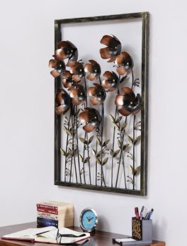 Iron Framed Leaf Wall Hanging
