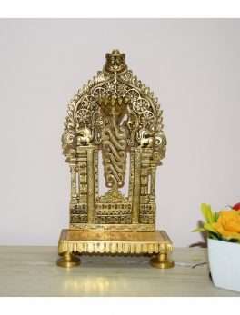 Antique Brass Vasuki Pancha Mukhi Sheshnag Singhasan/Chowki For Puja