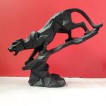 Jaguar Panther Statue Leopard Figurine Decorative Showpiece