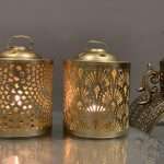 Born Antique Metal Lantern and Hanging Tealight Holder for Home Decor