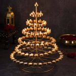 Metal Six Layer tea light candle holder