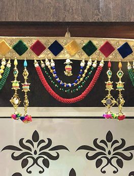 Decorative Cotton Toran (37 inch, Multicolour)