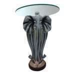 Animal Figurine Glass Corner Pillar For Home