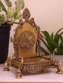 Gold Brass Sinhasan for God Idols