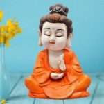 Meditating Baby Monk laughing Buddha Statue