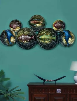 Iron Fish Wall Art In Multicolour