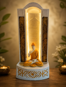 Beautiful Buddha Slate Water Fountain With LED Light