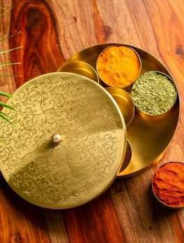Handcrafted Masala/Spice Box Set For Kitchen