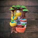 Basket Design Water Fountains with Led Lights for Indoor /Outdoor/ Living Room