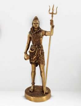 Brass God Shiva Shankar Bhagwan Standing Shiv Idol