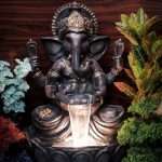Lotus Ganesh Water Fountain With LED Light (2 Feet)