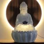 White Buddha Water Fountain 56X30X25 Cm