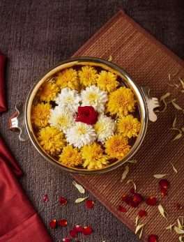 Brass Urli Carved 12Inc