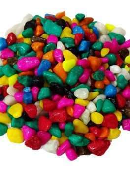 Multicolour Pebbles Stone for Decoration, Garden, Plants Pots Home Decor - 1 Kg