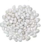 Polished Glossy White Pebble Stones for Home decoration, Garden decor, Fountain, Aquarium