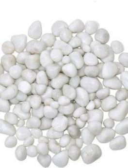 Polished Glossy White Pebble Stones for Home decoration, Garden decor, Fountain, Aquarium