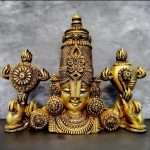 Brass Tirupati Balaji Idol/Face Lord Venkateswara Statue