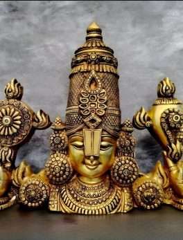 Brass Tirupati Balaji Idol/Face Lord Venkateswara Statue