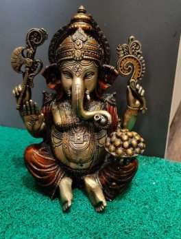 Brass Antique Ganesha Statue For Home