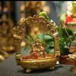 Brass Jhula Ganesha Urli