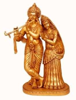 Brass Radha Krishna Statue for home