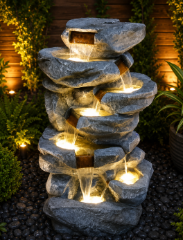 Natural Fiber stone Pahar Water Fountain For Indoor And Outdoor