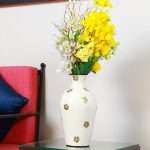 Decor Metal Flower Vase (12 X 6.5 X 6.5 Inch)