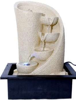 Table Top Indoor Outdoor Water Fall Fountain with LED Lights