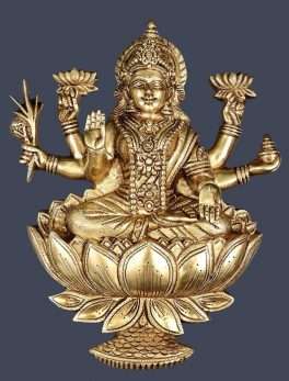 Dhanalakshmi Seated Lotus Wall Hanging