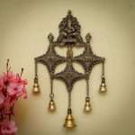 Brass wall hanging Ganesha with bell
