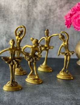 Brass Statue Ballet Dancing Girl In Dance Pose