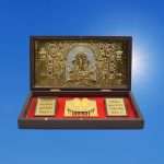 Gold Plated Ganesh Ganapati with Charan Paduka Yantra Box