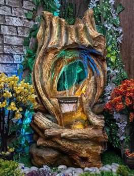 Nature Wooden Fall Water Fountain for Home