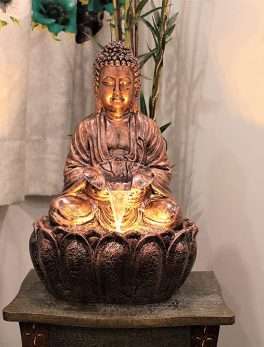 Lotus Buddha Water Fountain for indoor outdoor use