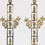 Brass Dasavatharam of Lord Vishnu Statues Avatars Wall Hanging Frame with Shanka Chakra