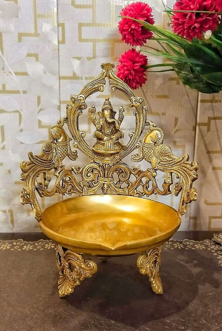 Brass Ganesha Decorative Urli