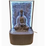 Buddha Slate Water Fountain With Light 2 Feet