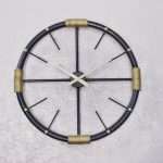 Black & Gold Designer Metal Wall Clock