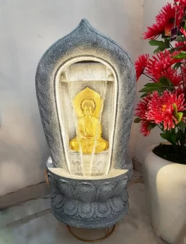 Polyresin Buddha Waterfall Fountain