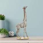 Polyresin Giraffe Animal Statue Sculpture for Home Office Cafe Hotel Decor