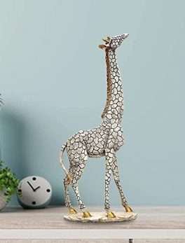 Polyresin Giraffe Animal Statue Sculpture for Home Office Cafe Hotel Decor