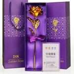 24K Gold Rose Flower with Gift Box for Valentine's Day