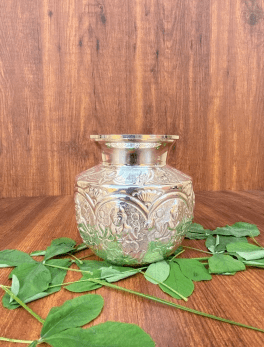 Ashtalakshmi Nakshi Round German Silver Pooja Kalash